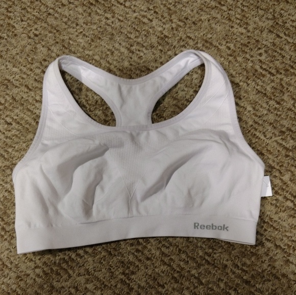 plain white sports bra